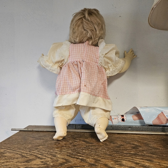 Vintage and Rare Thumbelina Doll Soft Body Doll with Pink Dress and Bloomers - Picture 5 of 11